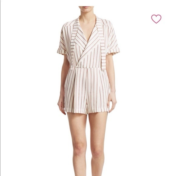MAJE Imaly Rayure striped satin short playsuit size 1 - Picture 1 of 10
